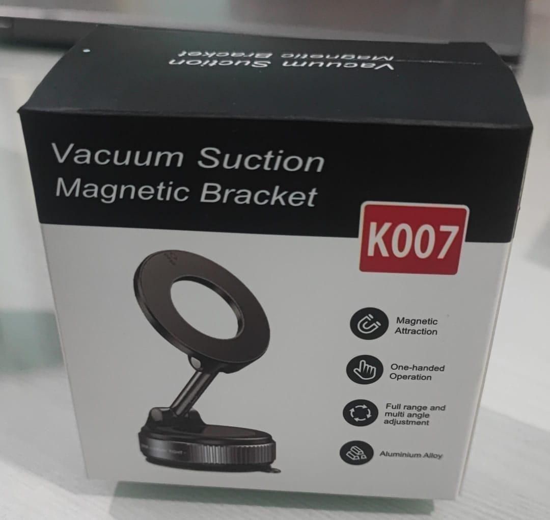 Vacuum Suction Magnetic Bracket – Strong Grip, 360° Adjustable & Damage-Free Mount 🧲📱
