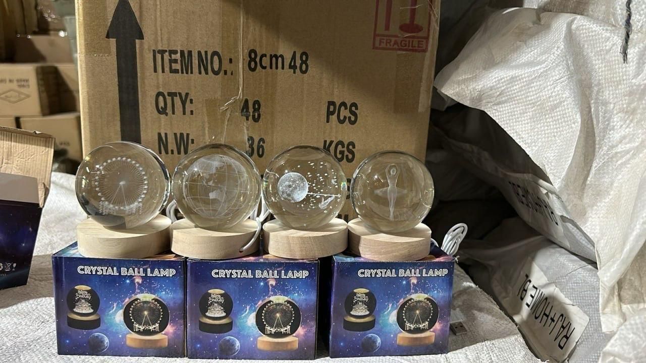 3D Crystal Lamp Ball – Mesmerizing LED Light Sphere (Assorted Designs) 🌙✨