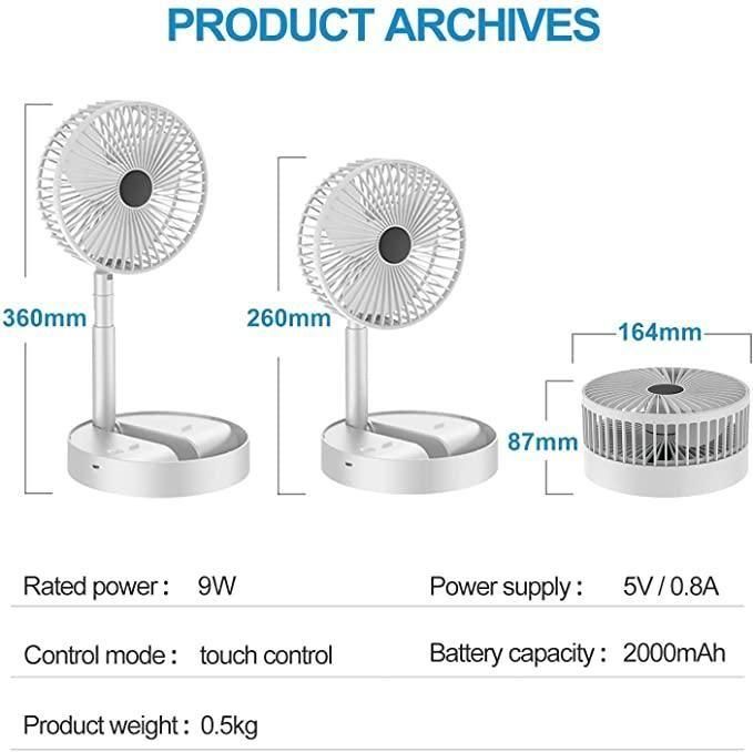 Mini Handheld Portable USB Fan | Rechargeable Cooling Fan for Travel & Home Use