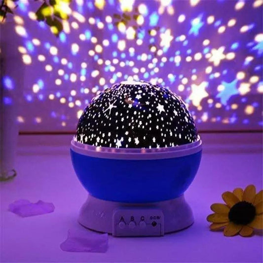 Star & Moon Projection Night Light | 360° Rotating Galaxy Lamp for Kids & Home Décor