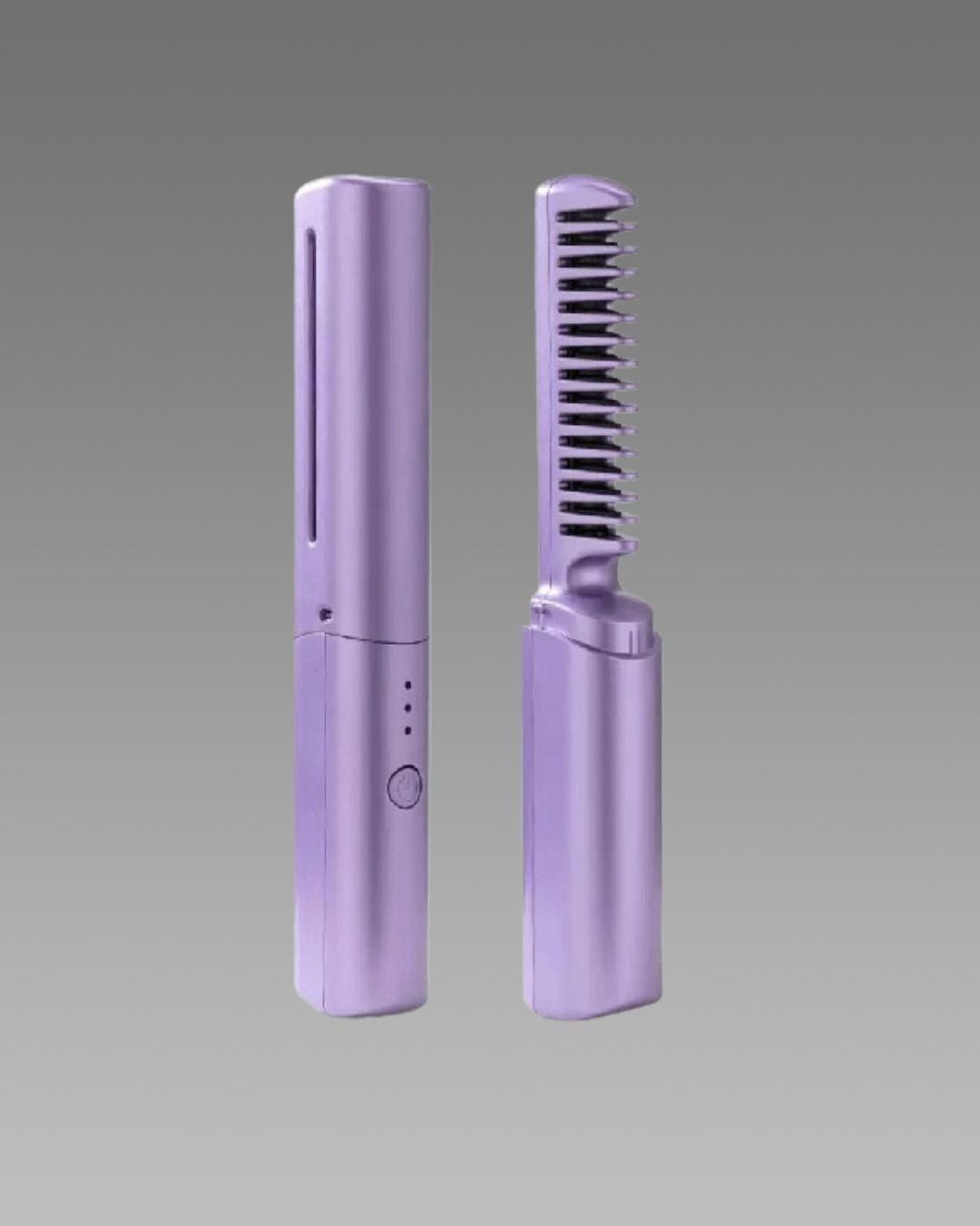 Meneflix Portable Mini Cordless Hair Straightener | Rechargeable Hot Comb for Quick Styling