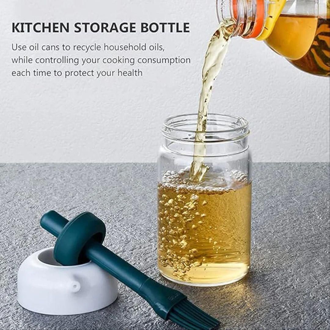 🫙 Plastic 2-in-1 Oil Dispenser — Smart Cooking Made Easy!