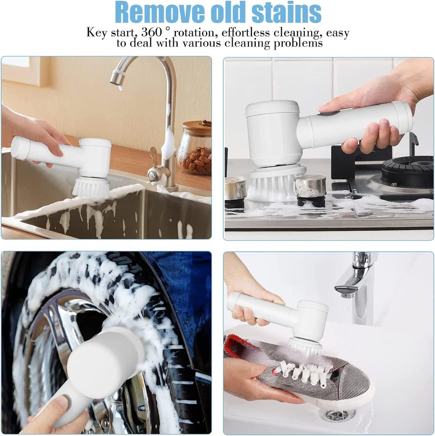 🧼 5 in 1 Handheld Bathroom Cleaning Brush – Deep Cleaning Now Made Easy!