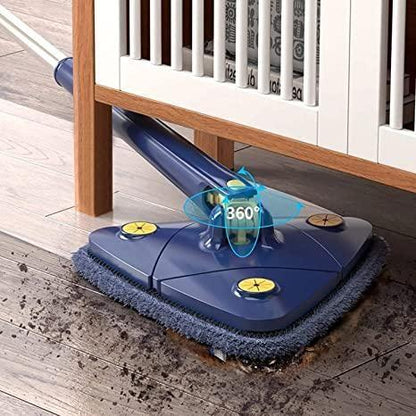 Blue Squeezing Triangle Cleaning Mop – Effortless 360° Cleaning for Every Corner