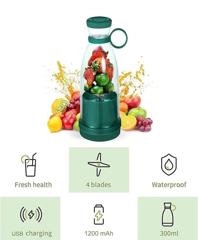 Travel Portable Mini USB Rechargeable Juice Blender | On-the-Go Smoothie & Shake Maker
