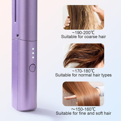 Meneflix Portable Mini Cordless Hair Straightener | Rechargeable Hot Comb for Quick Styling