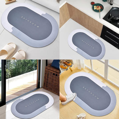 Super Absorbent Quick-Dry Bath Floor Mat | Anti-Slip, Non-Wet Bathroom Rug