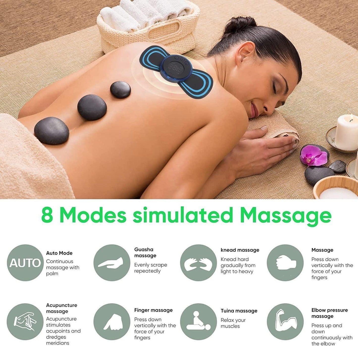 Mini Electric Massager – 8 Modes | 19 Strength Levels | Rechargeable