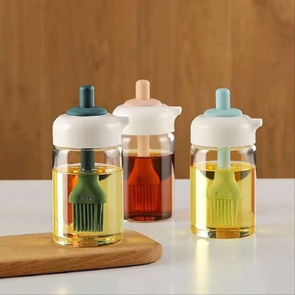 🫙 Plastic 2-in-1 Oil Dispenser — Smart Cooking Made Easy!