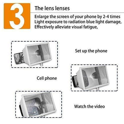 Universal Mobile Phone HD Screen Magnifier – Foldable 3D Enlarged Display Amplifier for All Smartphones