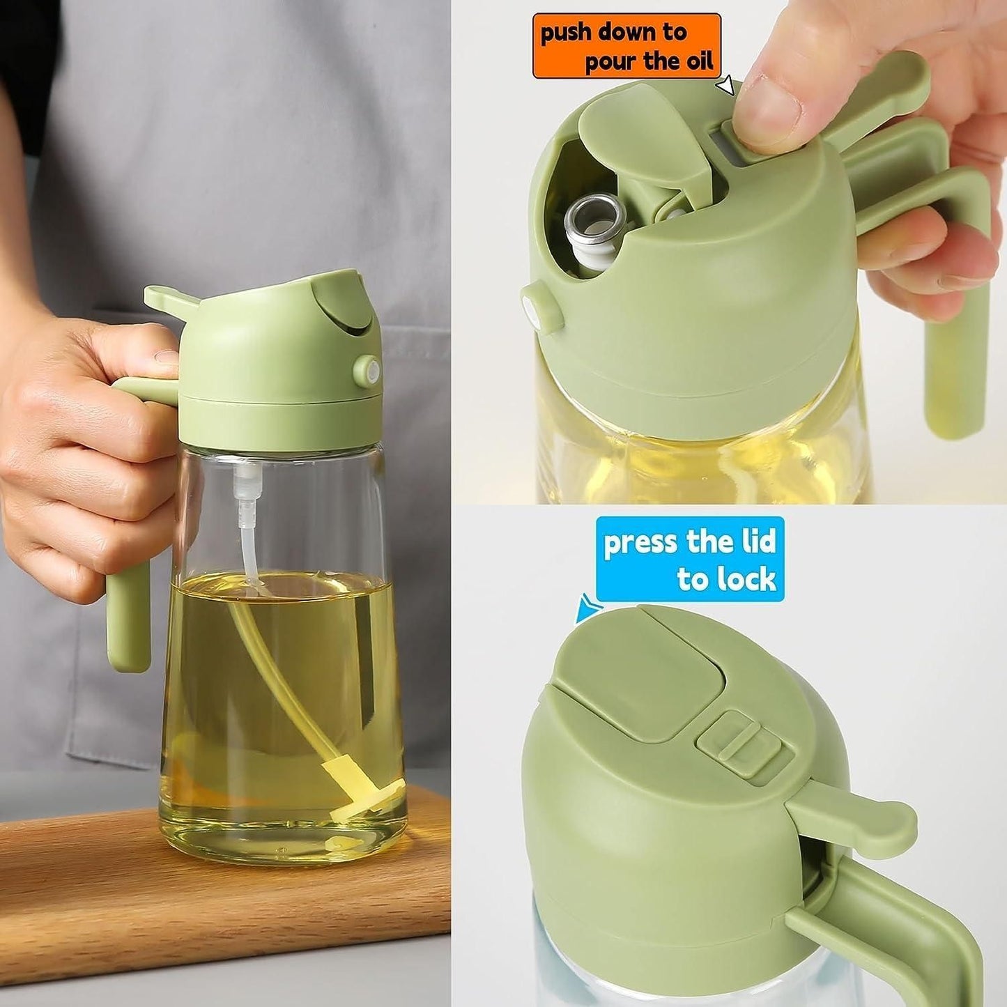 500ml Portable Sprayer Oil Dispenser – Smart, Hygienic & Easy Cooking!