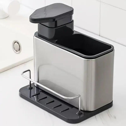 3-in-1 Kitchen Sink Caddy Stand – Organize Sponge, Brush & Liquid Easily