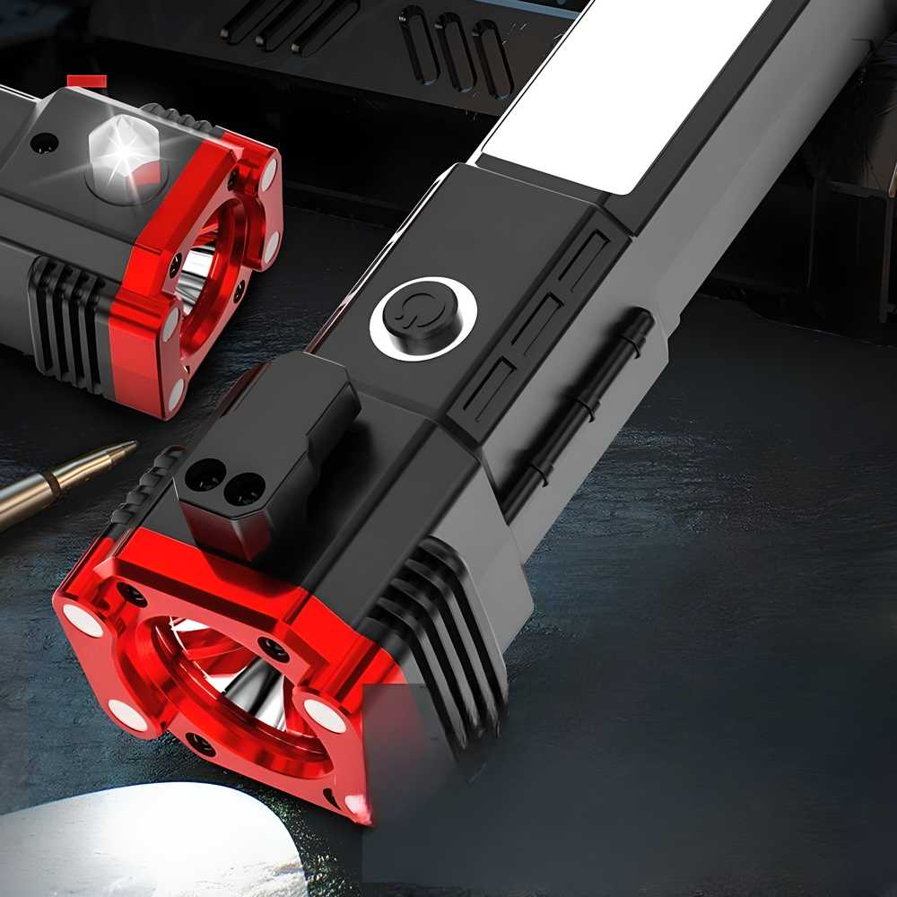 Multifunctional Work Portable LED Flashlight – Rechargeable, High Brightness, COB Flood Light with Magnetic Base