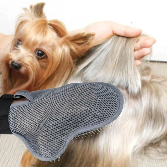 Stainless Steel Pet Grooming Glove – Gentle Deshedding Brush for Happy Pets 🐶🐱