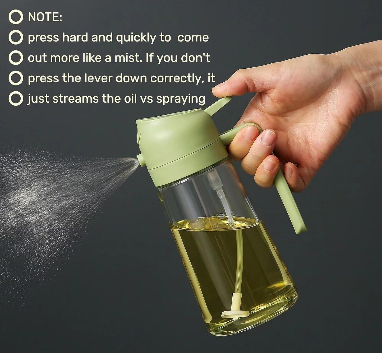500ml Portable Sprayer Oil Dispenser – Smart, Hygienic & Easy Cooking!